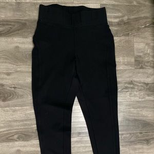Black thick band pants